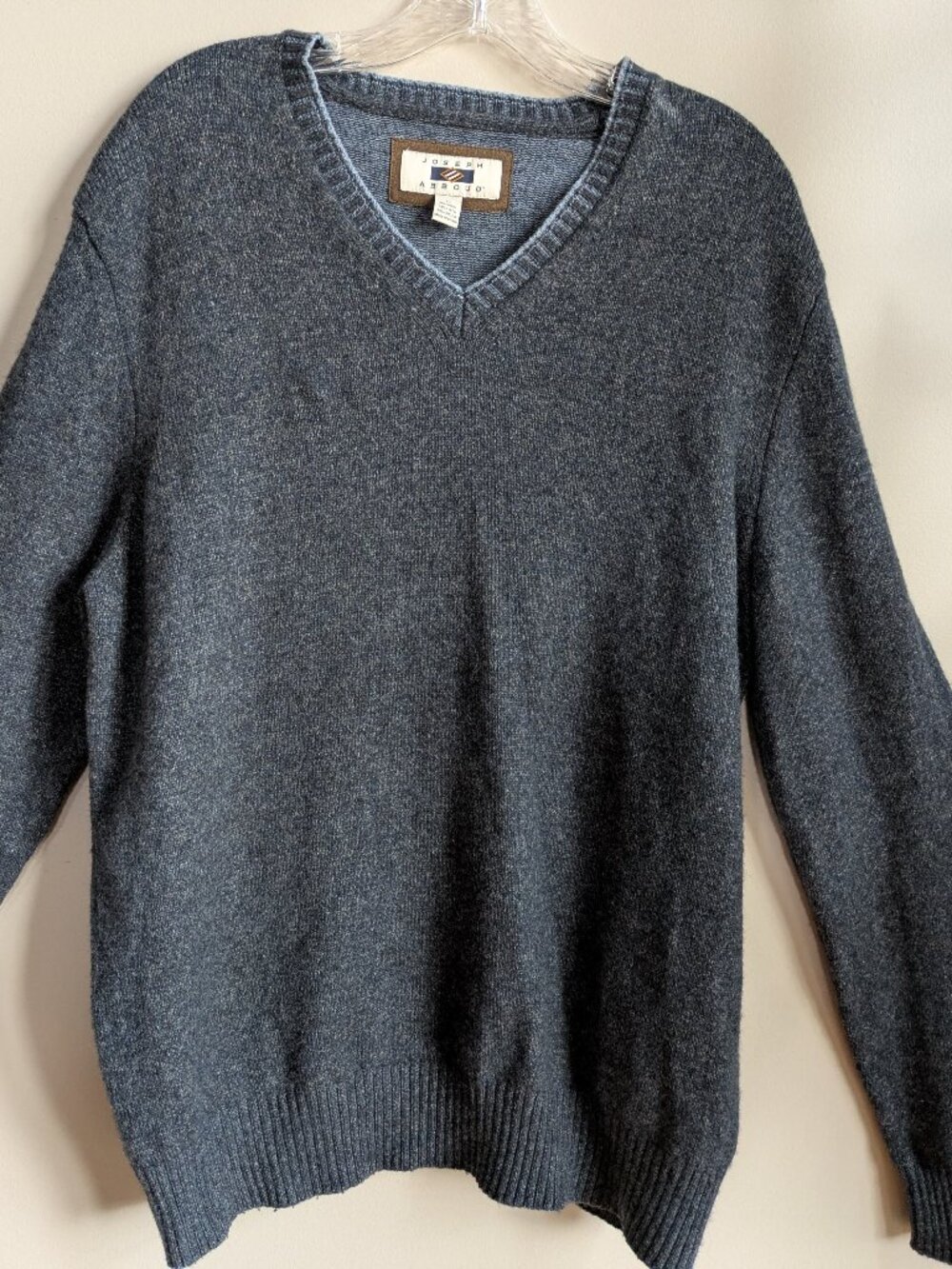 joseph abboud mens size large wool blend blue gray sweater #680